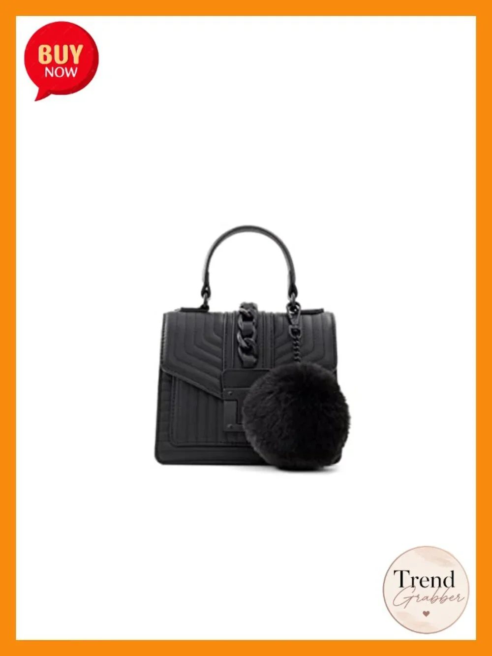 Faux Leather Top Handle Satchel Handbag with Adjustable Strap